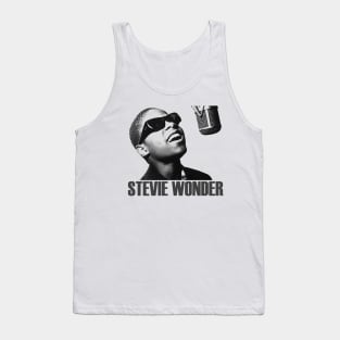 Stevie Wonder Black Record Tank Top